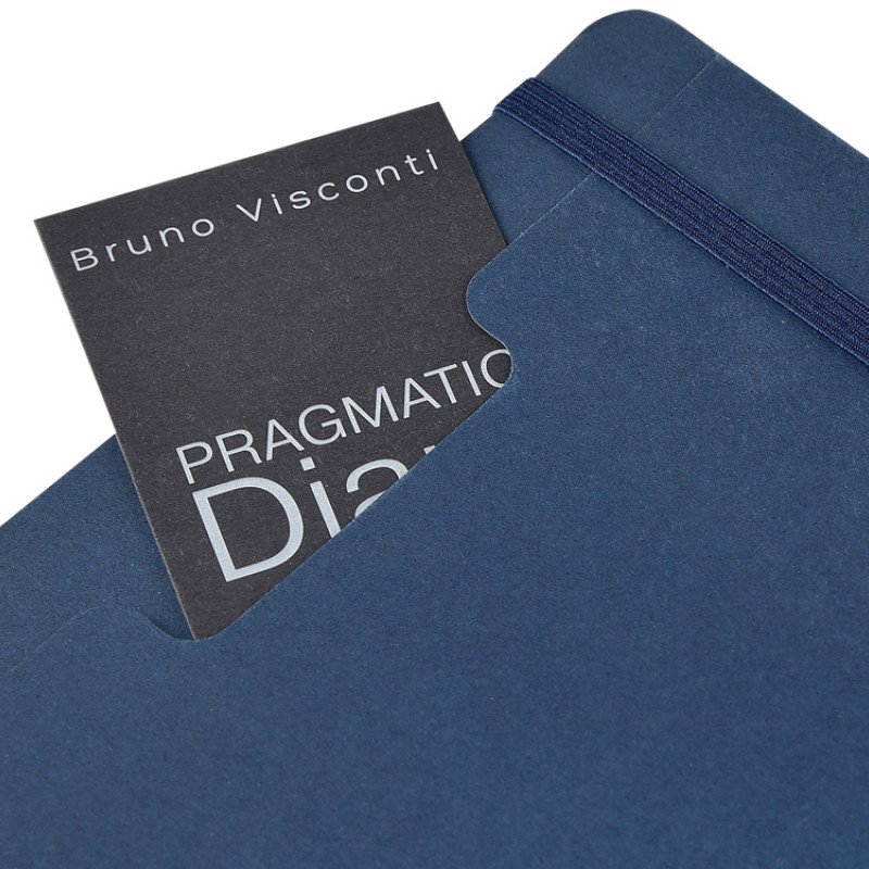 Ежедневник недатированный на гребне А5 "Pragmatic", темно-синий