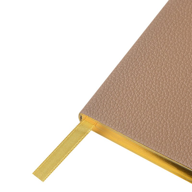 Еженедельник недатированный А6 "Total beige" с нашивкой, бежевый