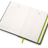 Бизнес блокнот "Bossy" с цветным срезом, твердая обложка, 128 листов, черный и зеленое яблоко