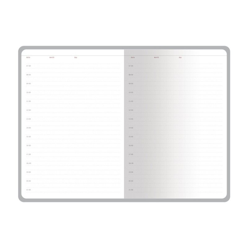 Ежедневник с каменной бумагой недатированный А5 "Carrara", серый