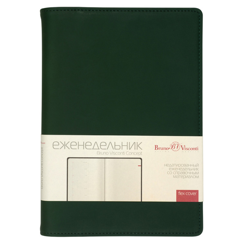 Еженедельник недатированный А5 «Concept», зеленый