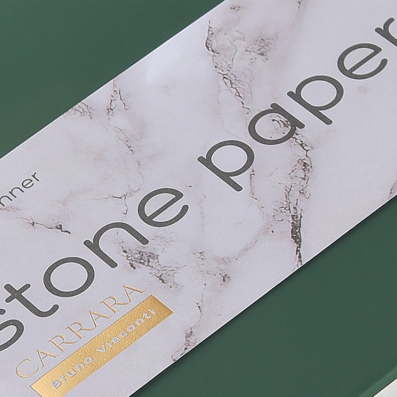 Еженедельник с каменной бумагой А5+ "Carrara", зеленый