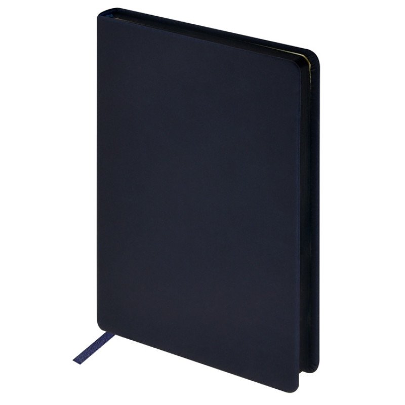 Ежедневник А5 "Megapolis Color" soft-touch, темно-синий navy