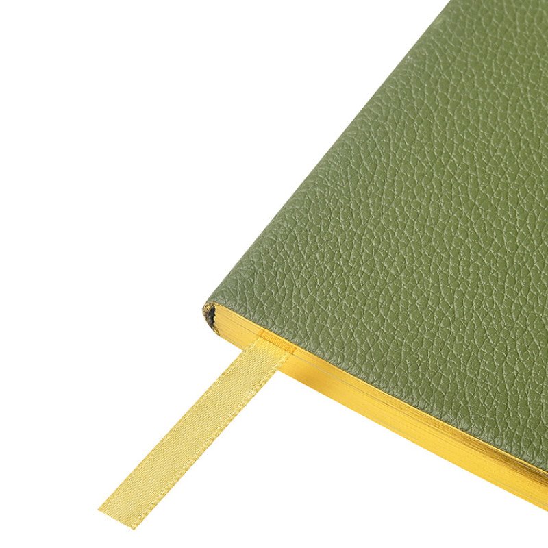 Еженедельник недатированный А6 "Verde" с нашивкой, зеленый