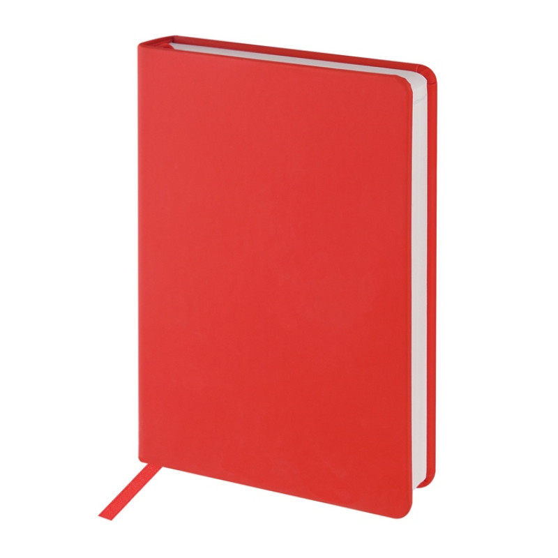 Ежедневник с каменной бумагой недатированный А5 "Carrara", красный