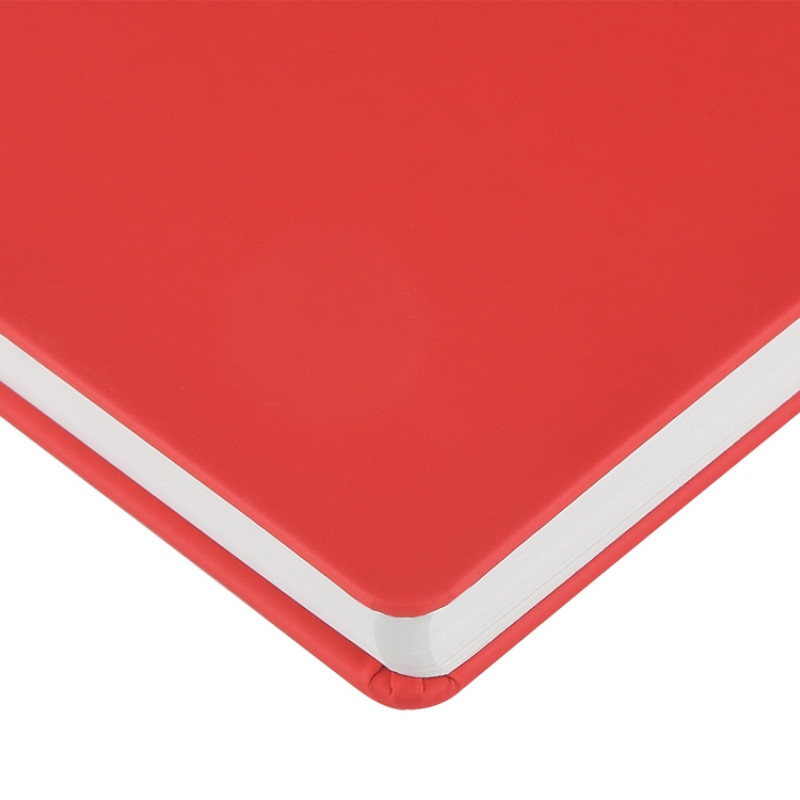 Ежедневник с каменной бумагой недатированный А5 "Carrara", красный