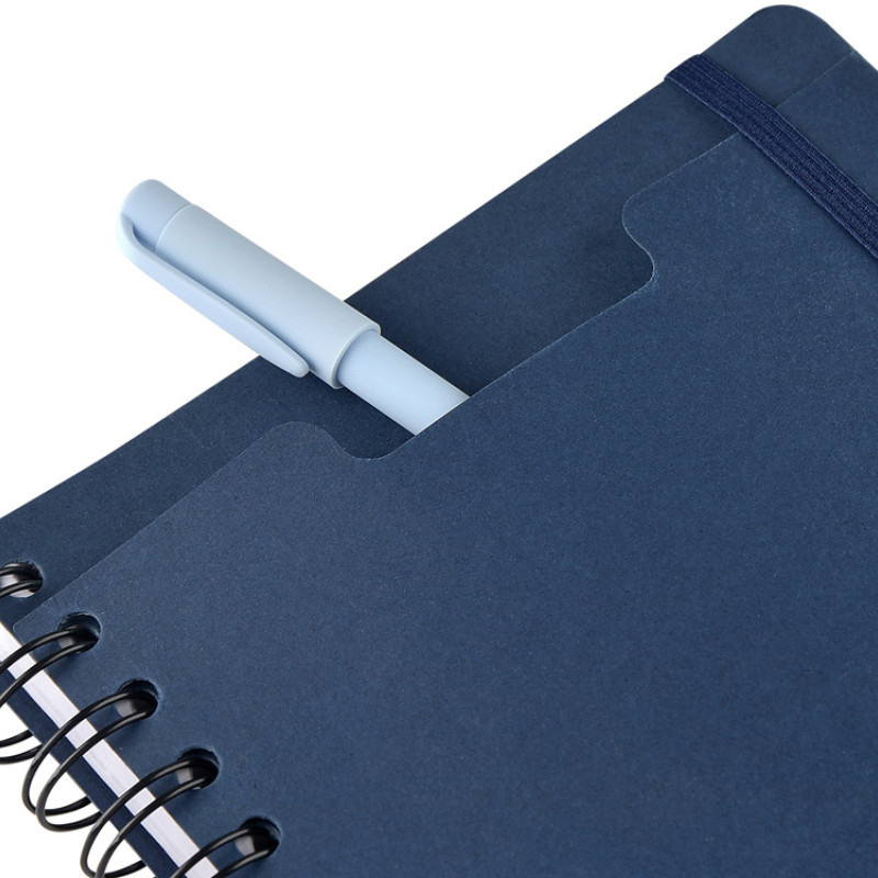 Ежедневник недатированный на гребне А5 "Pragmatic", темно-синий