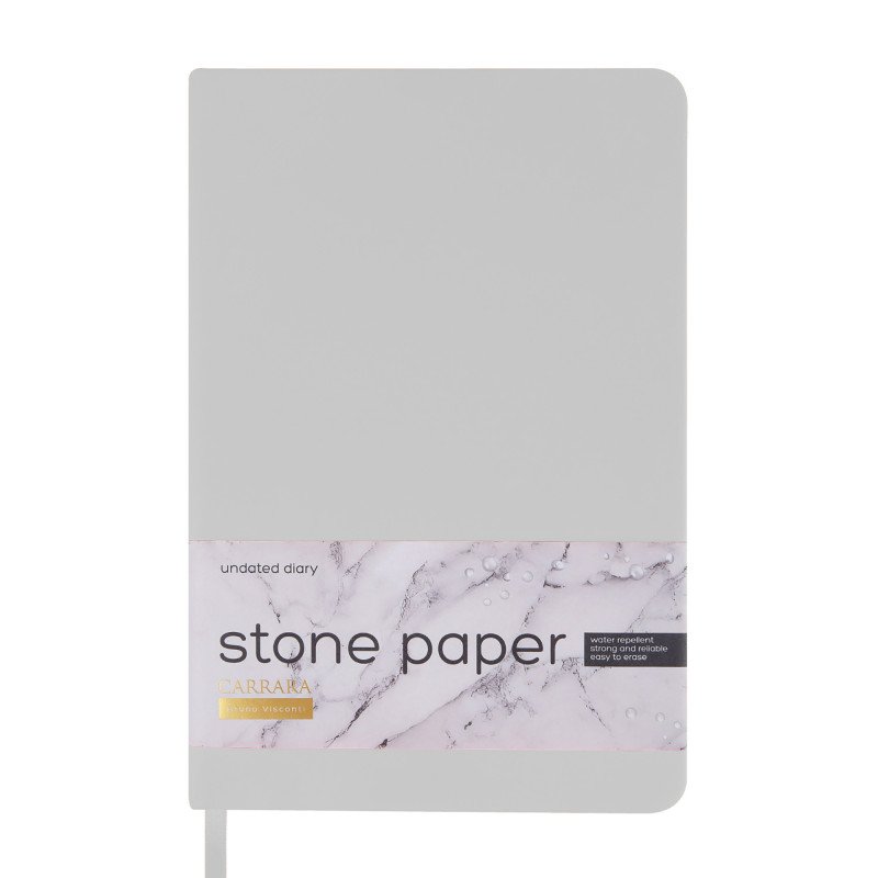 Ежедневник с каменной бумагой недатированный А5 "Carrara", белый Ежедневник с каменной бумагой недатированный А5 "Carrara", белый