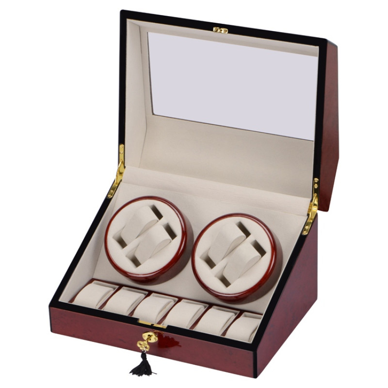 Шкатулка для часов с автоподзаводом «Цюрих», красное дерево