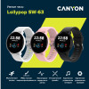 Умные часы CANYON Lollypop SW-63, IP 68, BT 5.0, сенсорный дисплей 1.3, розовый Умные часы CANYON Lollypop SW-63, IP 68, BT 5.0, сенсорный дисплей 1.3, розовый