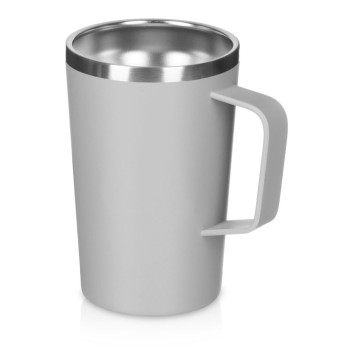 Стальная кружка с двойными стенками и порошковым покрытием "Tibet", серый