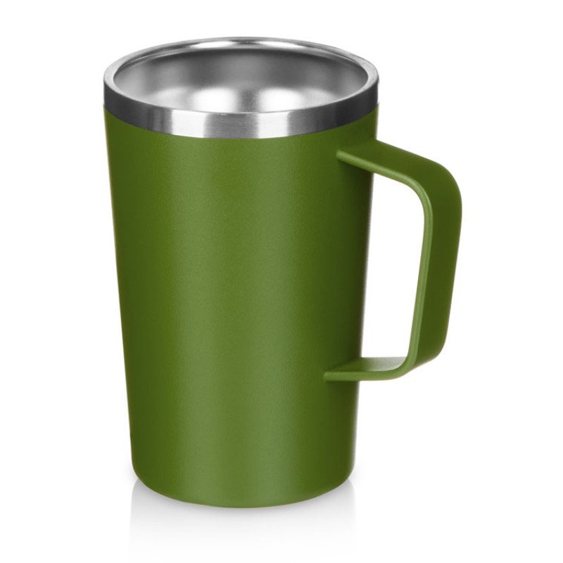 Стальная кружка с двойными стенками и порошковым покрытием "Tibet", хаки