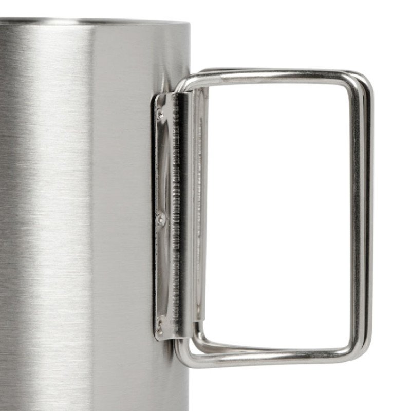 Стальная кружка с двойными стенками и складными ручками "Kamchatka"