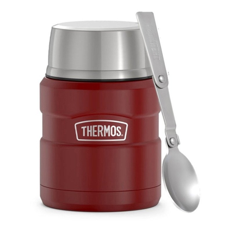 Термос из нерж. стали с ложкой тм THERMOS SK3000 MRR 0,47L