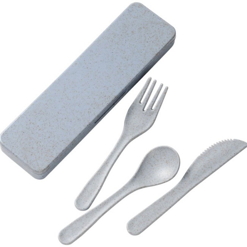 Набор столовых приборов Bamberg из бамбукового волокна, серый