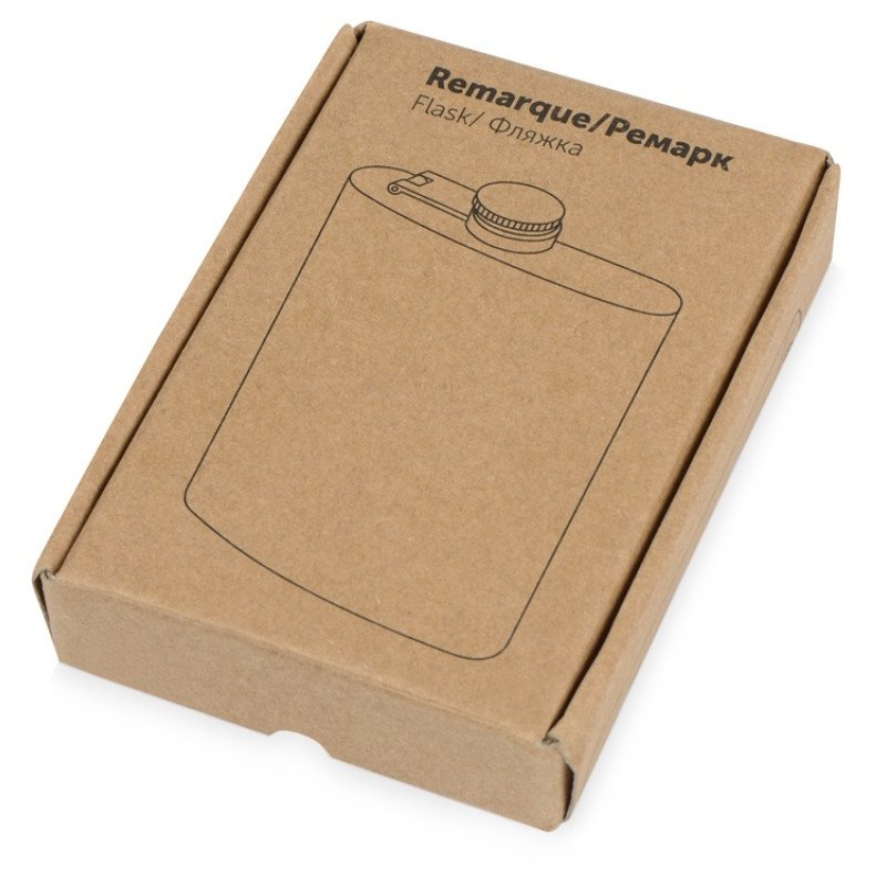 Фляжка 240 мл Remarque soft touch, 304 сталь, оранжевый