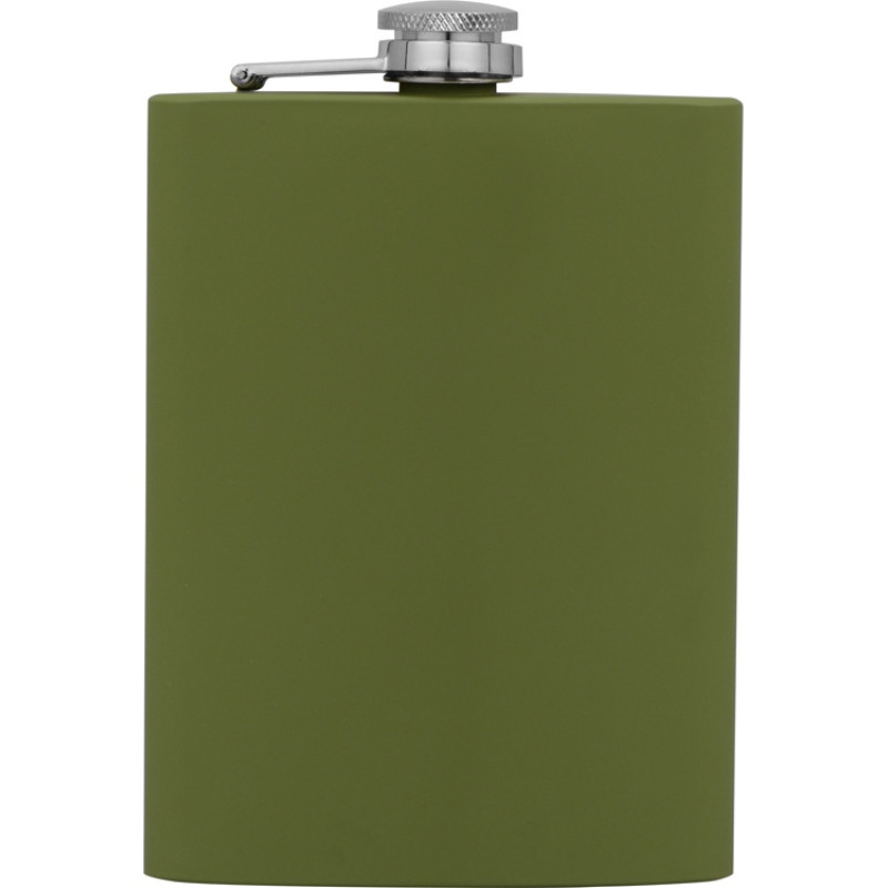 Фляжка 240 мл Remarque soft touch, 304 сталь, зеленый милитари