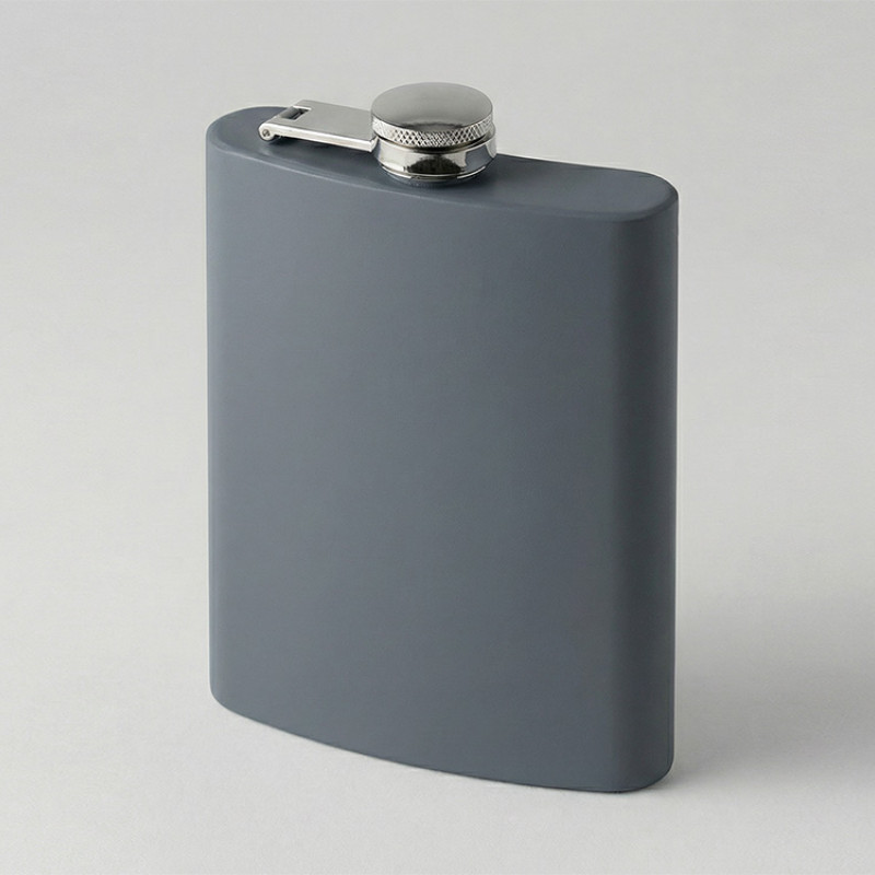 Фляжка 240 мл Remarque soft touch, 304 сталь, серый
