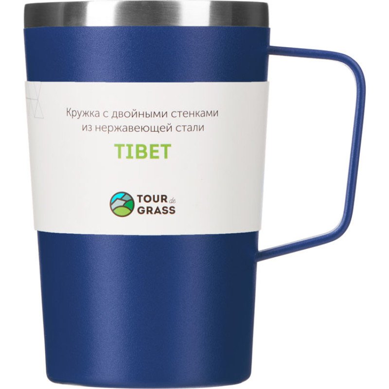 Стальная кружка с двойными стенками и порошковым покрытием "Tibet", нейви