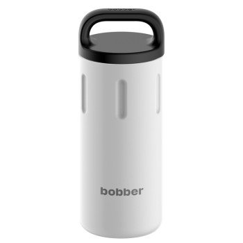 Вакуумный термос с керамическим покрытием бытовой, тм "bobber", 590 мл. Артикул Bottle-590 Iced Water (белый)