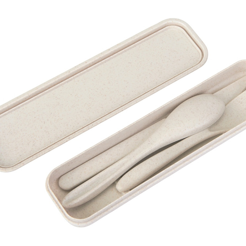 Набор столовых приборов Ron из бамбукового волокна, бежевый