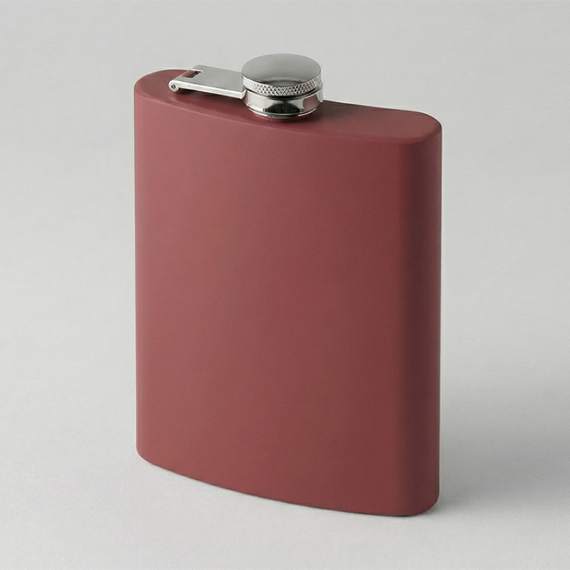 Фляжка 240 мл Remarque soft touch, 304 сталь, бургунди