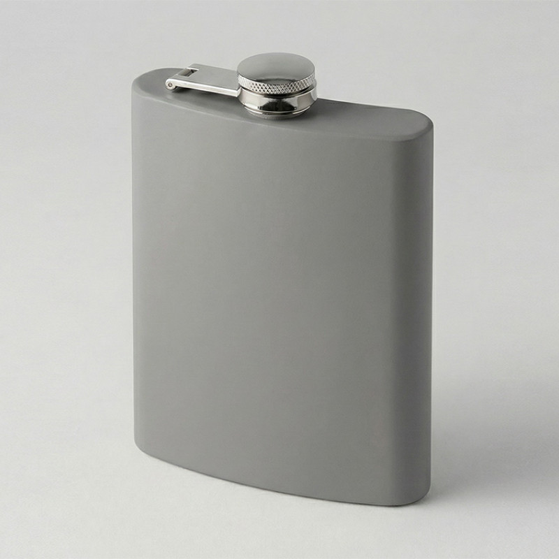Фляжка 240 мл Remarque soft touch, 304 сталь, светло-серый