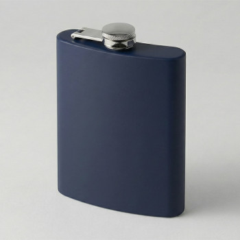 Фляжка 240 мл Remarque soft touch, 304 сталь, синий