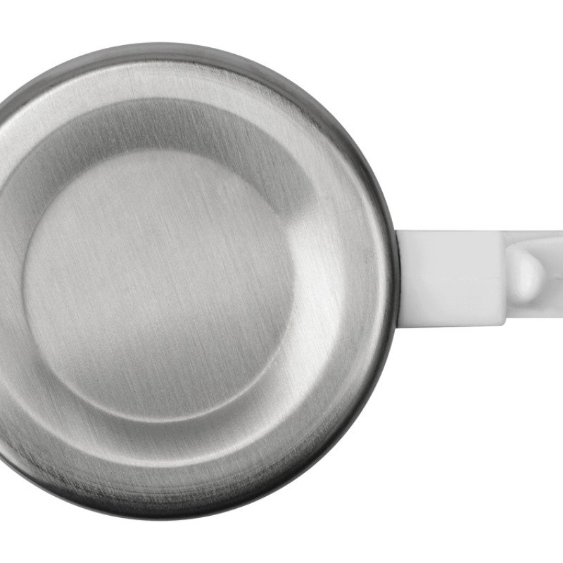 Стальная кружка Climber с пластиковой ручкой, серебристый/белый