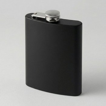 Фляжка 240 мл Remarque soft touch, 304 сталь, черный