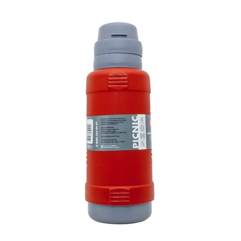 Термос со стеклянной колбой тм THERMOS PICNIC 40 Series Red 1,0L