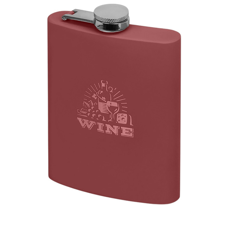 Фляжка 240 мл Remarque soft touch, 304 сталь, бургунди