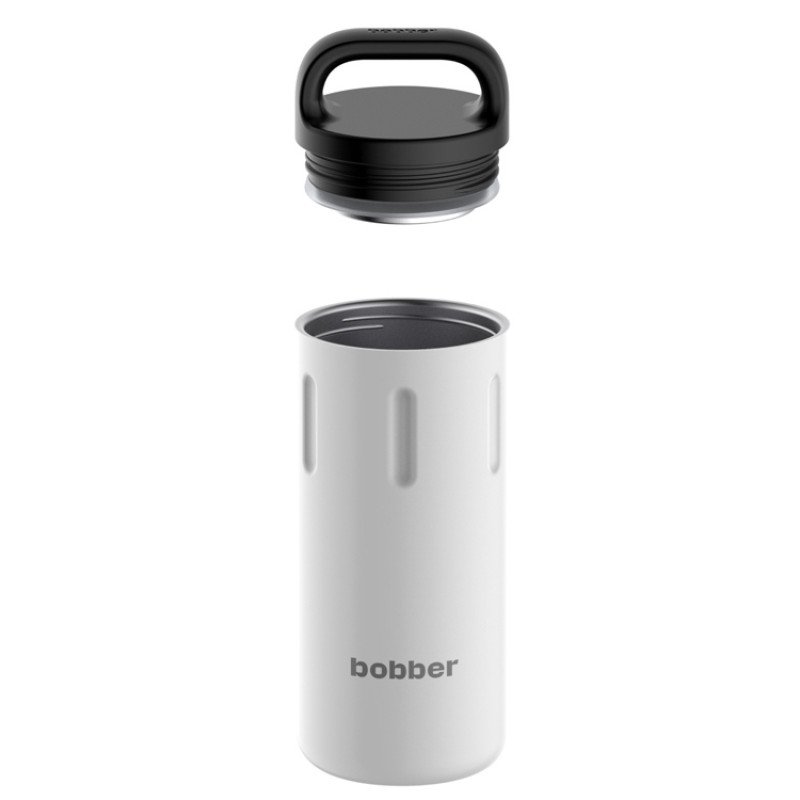 Вакуумный термос с керамическим покрытием бытовой, тм "bobber", 590 мл. Артикул Bottle-590 Iced Water (белый)