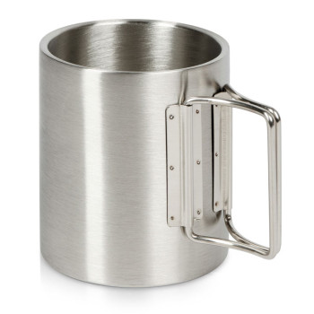 Стальная кружка с двойными стенками и складными ручками "Kamchatka"