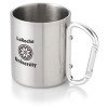 Термокружка с ручкой-карабином "Alps" 200мл, серебристый Термокружка с ручкой-карабином "Alps" 200мл, серебристый