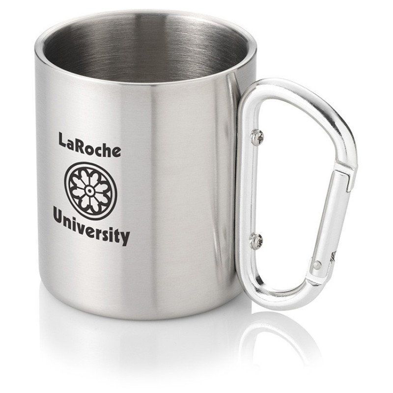 Термокружка с ручкой-карабином "Alps" 200мл, серебристый Термокружка с ручкой-карабином "Alps" 200мл, серебристый