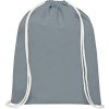 Рюкзак со шнурком Tenes из хлопка плотностью 140 г/м2, серый
