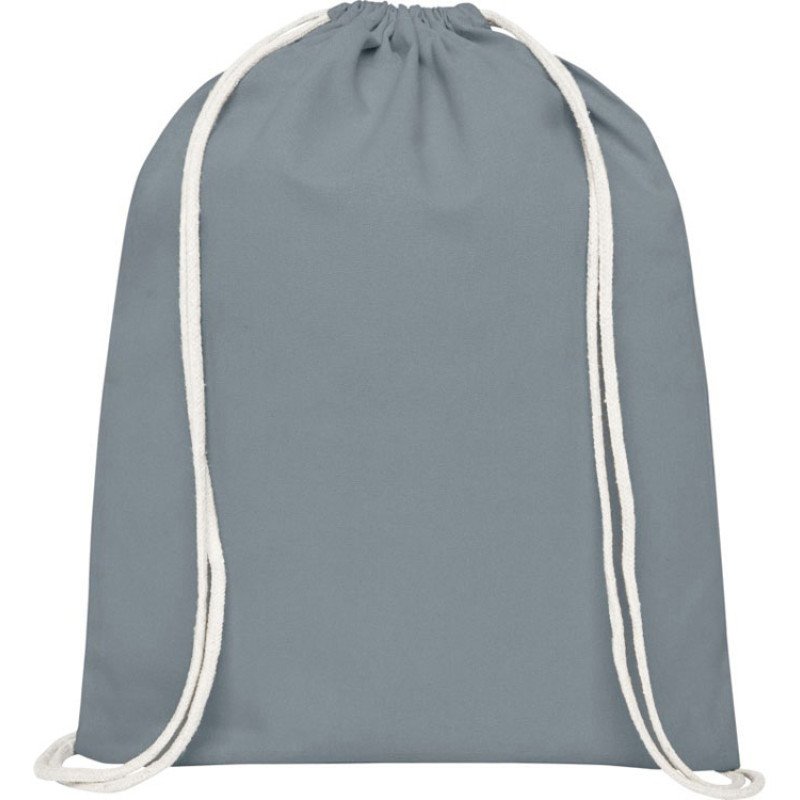 Рюкзак со шнурком Tenes из хлопка плотностью 140 г/м2, серый