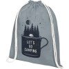Рюкзак со шнурком Tenes из хлопка плотностью 140 г/м2, серый