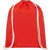 Рюкзак со шнурком Tenes из хлопка плотностью 140 г/м2, красный