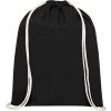 Рюкзак со шнурком Tenes из хлопка плотностью 140 г/м2, черный Рюкзак со шнурком Tenes из хлопка плотностью 140 г/м2, черный