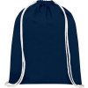 Рюкзак со шнурком Tenes из хлопка плотностью 140 г/м2, темно-синий