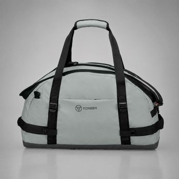 Сумка спортивная TORBER РИТМ, серый, полиэстер 900D с PU покрытием, 55 х 33 х 25 см, 45 л