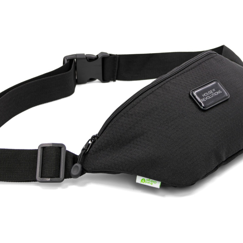 Универсальная водостойкая сумка на пояс Bumble из переработанного пластика, черный Универсальная водостойкая сумка на пояс Bumble из переработанного пластика, черный