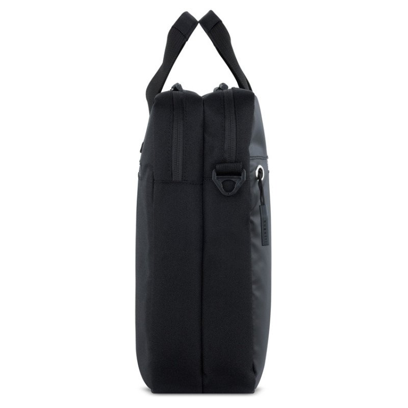 Портфель мужской BUGATTI БЛАНК ОБЛЕГЧЕННАЯ | BLANC DELIGHT, чёрный, нейлон RPET600D/тарпаулин/полиэстер, 40х10х29 см, 10 л