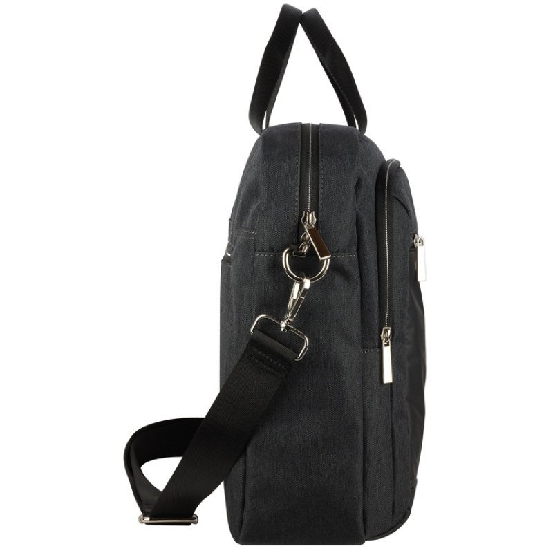 Портфель мужской BUGATTI СЕРА | SERA, антрацитовый, полиэстер, 40х11х34 см, 15 л