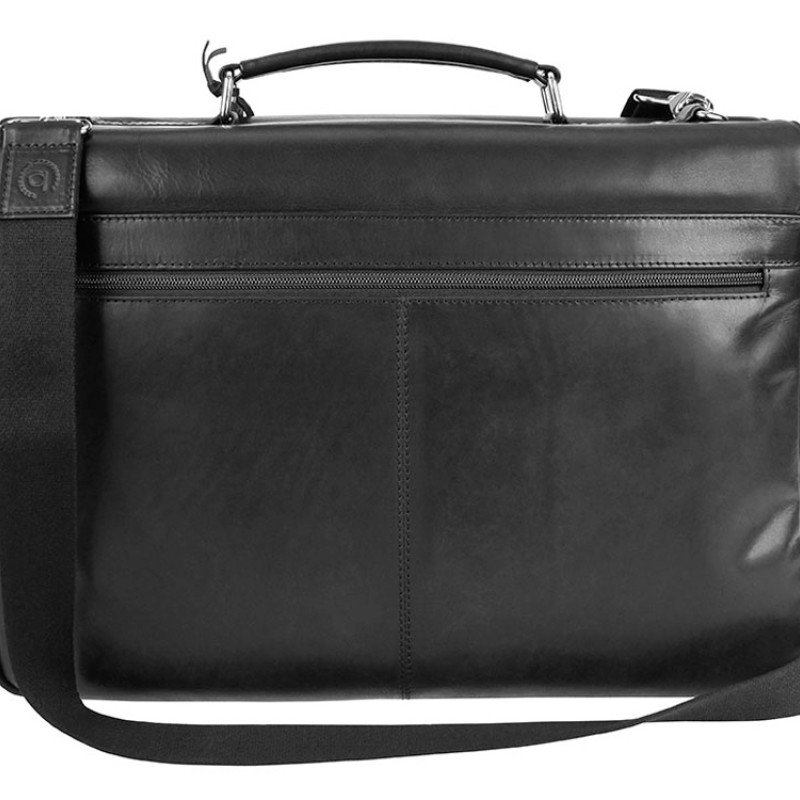 Портфель BUGATTI РОМАНО | ROMANO 15'', чёрный, натуральная воловья кожа, 43х13х32 см