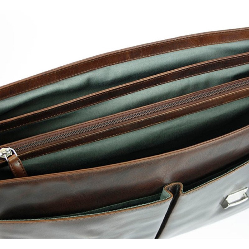 Портфель BUGATTI РОМАНО | ROMANO 15'', коричневый, натуральная воловья кожа, 43х13х32 см