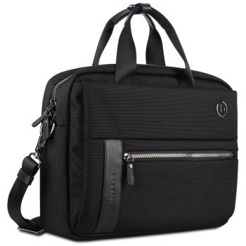 Портфель мужской BUGATTI НЕРО | NERO 15'', чёрный, нейлон 1680D/кожа, 42х10х30 см