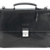 Портфель BUGATTI РОМАНО | ROMANO 15'', чёрный, натуральная воловья кожа, 40х12х30 см